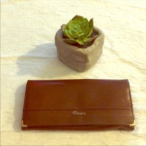 Groovy Vintage Brown leather wallet circa 70’s.